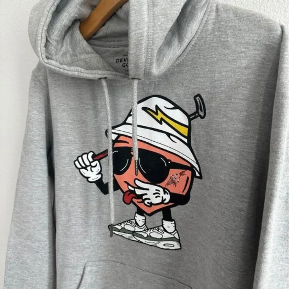 Devereux‎ Golf Peachy Mane Graphic Streetwear Hoodie Sz S